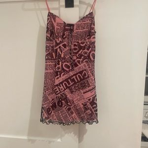 Uo Newspaper printed dress